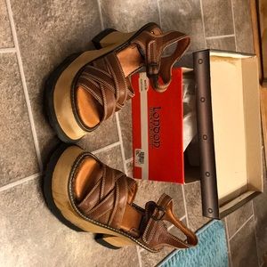 New in box London Underground leather sandals.